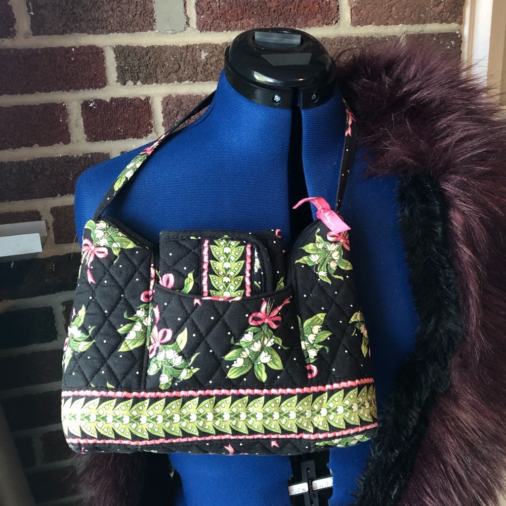 Vera Bradley Dewdrop bag & wallet EUC